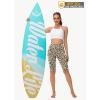 imageWomens High Waisted Long Swim Shorts  57912quot Tummy Control Swim Board Capris Bottoms Swimwear with Liner08leopard