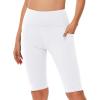 imageWomens High Waisted Long Swim Shorts  57912quot Tummy Control Swim Board Capris Bottoms Swimwear with Liner09white