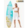 imageWomens High Waisted Long Swim Shorts  57912quot Tummy Control Swim Board Capris Bottoms Swimwear with Liner09white