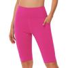 imageWomens High Waisted Long Swim Shorts  57912quot Tummy Control Swim Board Capris Bottoms Swimwear with Liner10pink