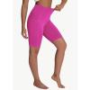 imageWomens High Waisted Long Swim Shorts  57912quot Tummy Control Swim Board Capris Bottoms Swimwear with Liner10pink