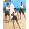 imageWomens High Waisted Long Swim Shorts  57912quot Tummy Control Swim Board Capris Bottoms Swimwear with Liner12brown