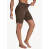 imageWomens High Waisted Long Swim Shorts  57912quot Tummy Control Swim Board Capris Bottoms Swimwear with Liner12brown