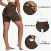 imageWomens High Waisted Long Swim Shorts  57912quot Tummy Control Swim Board Capris Bottoms Swimwear with Liner12brown