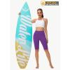 imageWomens High Waisted Long Swim Shorts  57912quot Tummy Control Swim Board Capris Bottoms Swimwear with Liner13purple