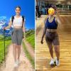 imageWomens Hiking Biker Shorts 9 Inch Cargo High Waisted Bike Running Athletic Workout Gym Travel Shorts with Zip PocketsDark Gray