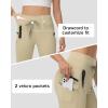 imageWomens Hiking Biker Shorts 9 Inch Cargo High Waisted Bike Running Athletic Workout Gym Travel Shorts with Zip PocketsKhaki