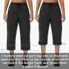 imageWomens Hiking Cargo Capris Comfy Loose with 6 Pockets Lightweight Travel Casual Pants Women Summer 202501black