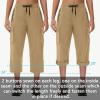 imageWomens Hiking Cargo Capris Comfy Loose with 6 Pockets Lightweight Travel Casual Pants Women Summer 202502khaki