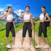 imageWomens Long Shorts 15quot Below The Knee Capri Hiking Shorts Quick Dry Lightweight Outdoor Casual Crop Pants CargoBlack