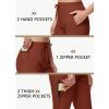 imageWomens Long Shorts 15quot Below The Knee Capri Hiking Shorts Quick Dry Lightweight Outdoor Casual Crop Pants CargoDark Red