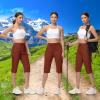 imageWomens Long Shorts 15quot Below The Knee Capri Hiking Shorts Quick Dry Lightweight Outdoor Casual Crop Pants CargoDark Red