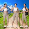 imageWomens Long Shorts 15quot Below The Knee Capri Hiking Shorts Quick Dry Lightweight Outdoor Casual Crop Pants CargoKhaki