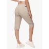 imageWomens Long Shorts 15quot Below The Knee Capri Hiking Shorts Quick Dry Lightweight Outdoor Casual Crop Pants CargoKhaki