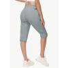 imageWomens Long Shorts 15quot Below The Knee Capri Hiking Shorts Quick Dry Lightweight Outdoor Casual Crop Pants CargoLight Grey