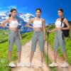 imageWomens Long Shorts 15quot Below The Knee Capri Hiking Shorts Quick Dry Lightweight Outdoor Casual Crop Pants CargoLight Grey
