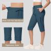 imageWomens Long Shorts 15quot Below The Knee Capri Hiking Shorts Quick Dry Lightweight Outdoor Casual Crop Pants CargoNavy