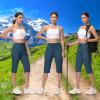 imageWomens Long Shorts 15quot Below The Knee Capri Hiking Shorts Quick Dry Lightweight Outdoor Casual Crop Pants CargoNavy
