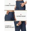 imageWomens Long Shorts 15quot Below The Knee Capri Hiking Shorts Quick Dry Lightweight Outdoor Casual Crop Pants CargoNavy Blue