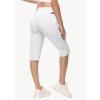 imageWomens Long Shorts 15quot Below The Knee Capri Hiking Shorts Quick Dry Lightweight Outdoor Casual Crop Pants CargoWhite