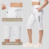 imageWomens Long Shorts 15quot Below The Knee Capri Hiking Shorts Quick Dry Lightweight Outdoor Casual Crop Pants CargoWhite