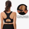 imageWomens Swim Bra Bikini Tops for Under Swim Shirt Sports Swimsuit Top Modest High Neck Removable Padded Quick Dry UPF5001black