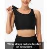 imageWomens Swim Bra Bikini Tops for Under Swim Shirt Sports Swimsuit Top Modest High Neck Removable Padded Quick Dry UPF5001black
