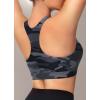 imageWomens Swim Bra Bikini Tops for Under Swim Shirt Sports Swimsuit Top Modest High Neck Removable Padded Quick Dry UPF50Camouflage Gray
