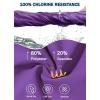imageWomens Swim Bra Bikini Tops for Under Swim Shirt Sports Swimsuit Top Modest High Neck Removable Padded Quick Dry UPF50Dark Purple