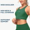 imageWomens Swim Bra Bikini Tops for Under Swim Shirt Sports Swimsuit Top Modest High Neck Removable Padded Quick Dry UPF50Green