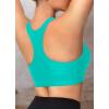 imageWomens Swim Bra Bikini Tops for Under Swim Shirt Sports Swimsuit Top Modest High Neck Removable Padded Quick Dry UPF50Lake Green