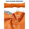 imageWomens Swim Bra Bikini Tops for Under Swim Shirt Sports Swimsuit Top Modest High Neck Removable Padded Quick Dry UPF50Orange
