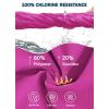 imageWomens Swim Bra Bikini Tops for Under Swim Shirt Sports Swimsuit Top Modest High Neck Removable Padded Quick Dry UPF50Pink