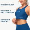 imageWomens Swim Bra Bikini Tops for Under Swim Shirt Sports Swimsuit Top Modest High Neck Removable Padded Quick Dry UPF50Royal Blue
