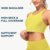 imageWomens Swim Bra Bikini Tops for Under Swim Shirt Sports Swimsuit Top Modest High Neck Removable Padded Quick Dry UPF50Yellow