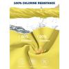 imageWomens Swim Bra Bikini Tops for Under Swim Shirt Sports Swimsuit Top Modest High Neck Removable Padded Quick Dry UPF50Yellow