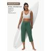 imageWomens Swim Capris Long Shorts Quick Dry UPF 50 Lightweight 2025 Swimming Pants with Zipper PocketsArmy Green