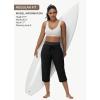 imageWomens Swim Capris Long Shorts Quick Dry UPF 50 Lightweight 2025 Swimming Pants with Zipper PocketsBlack