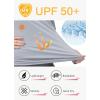 imageWomens UPF 50 Hoodie Shirt Long Sleeve Hiking Running Outdoor Fishing UV Lightweight Sun Protection Shirts Zip PocketGrey