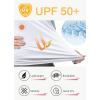 imageWomens UPF 50 Hoodie Shirt Long Sleeve Hiking Running Outdoor Fishing UV Lightweight Sun Protection Shirts Zip PocketWhite
