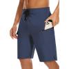 image22quot Mens Board Shorts Swimwear No Mesh Lining  Long Swim Trunks Surf Shorts Bathing Suit with Zipper Pocket UPF50Deep Blue