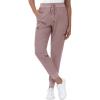 imageHigh Waisted Jogger Style Scrub Pants for Women  8 Pockets Medical Bottoms Tapered Yoga Waistband Ribbed Ankle CuffsCameo Pink