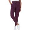 imageHigh Waisted Jogger Style Scrub Pants for Women  8 Pockets Medical Bottoms Tapered Yoga Waistband Ribbed Ankle CuffsGrape Purple