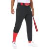 imageMens Utility Baseball Pants  Tapered Jogger Fit Adult Training Tweeners Pants DualLayer KneesBblack