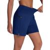 imageWomens 5quot Swim Shorts  Tummy Control High Waisted Loose Fitting with Zipper Pocket Liner Quick Dry Bottom UPF50Navy