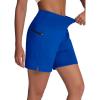 imageWomens 5quot Swim Shorts  Tummy Control High Waisted Loose Fitting with Zipper Pocket Liner Quick Dry Bottom UPF50Royal Blue