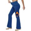 imageWomens Fleece Lined Pants Winter Warm Leggings Water Resistant Flare Bootcut Hiking Thermal Outdoor Cargo PocketsRoyal Blue