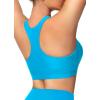 imageWomens Swim Bra Bikini Tops for Under Swim Shirt Sports Swimsuit Top Modest High Neck Removable Padded Quick Dry UPF50Azure Blue