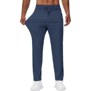 imageMens 30quot 34quot 36quot Tall Sweatpants  Lightweight Athletic Workout Running Traning Track Joggers Pants with Zipper Pocket03navy