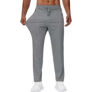 imageMens 30quot 34quot 36quot Tall Sweatpants  Lightweight Athletic Workout Running Traning Track Joggers Pants with Zipper Pocket06dark Grey